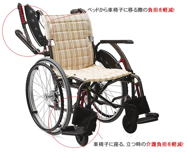 車椅子種類　自走用車椅子　WAVIT+（ウェイビットプラス）　WAP22-40S　