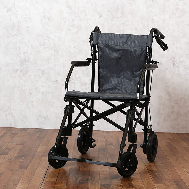 アルミ超軽量折りたたみ介助式車椅子カルらくバギー2