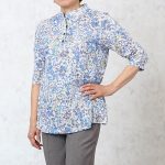 【シニアファッション レディース】日本製の春色のお洒落なブラウス