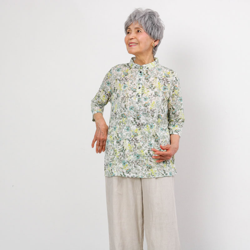 70代80代女性シニアファッション春夏ブラウス